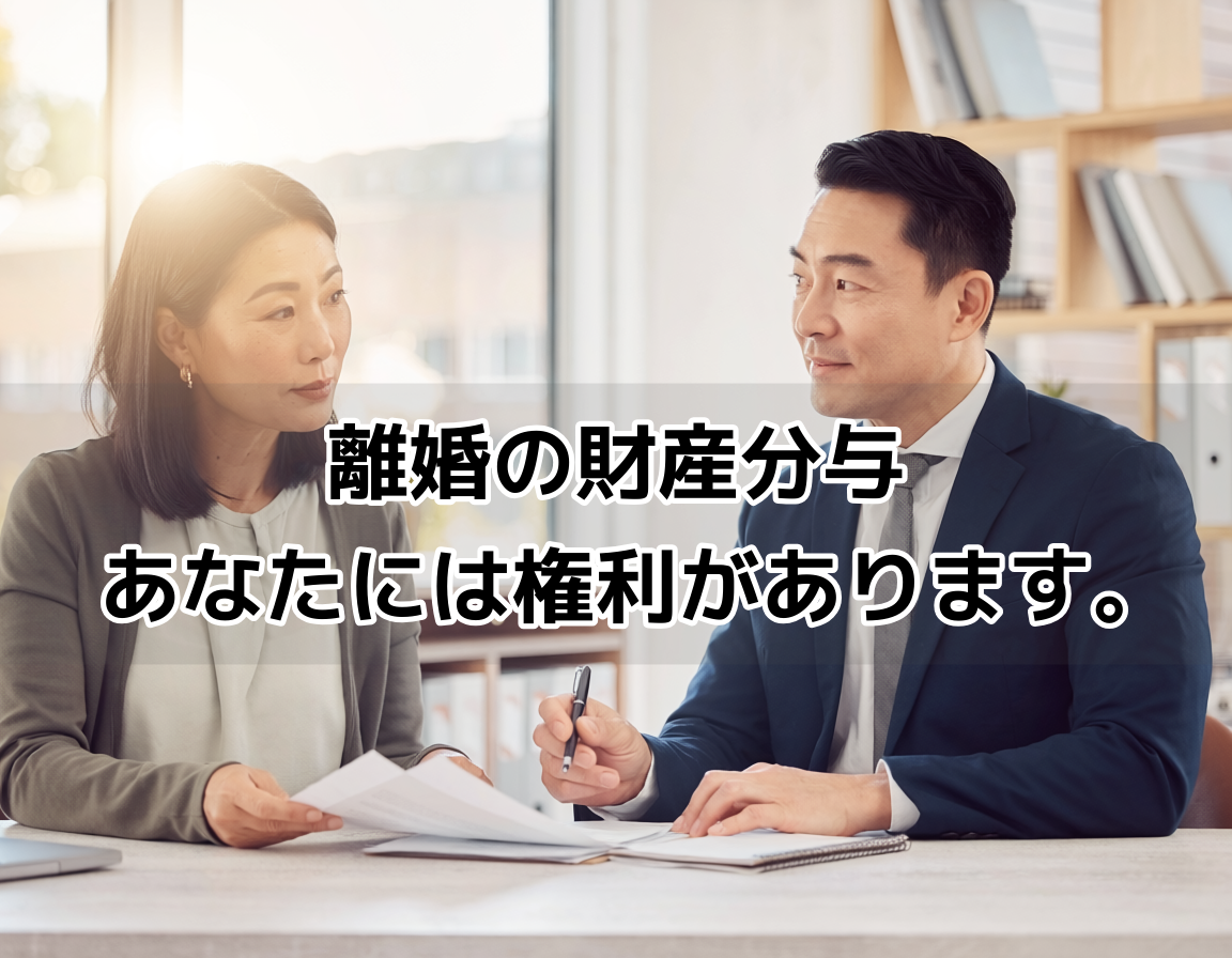 離婚と財産分与の相談をする女性と司法書士のイメージ写真|星総合法務事務所(新宿)