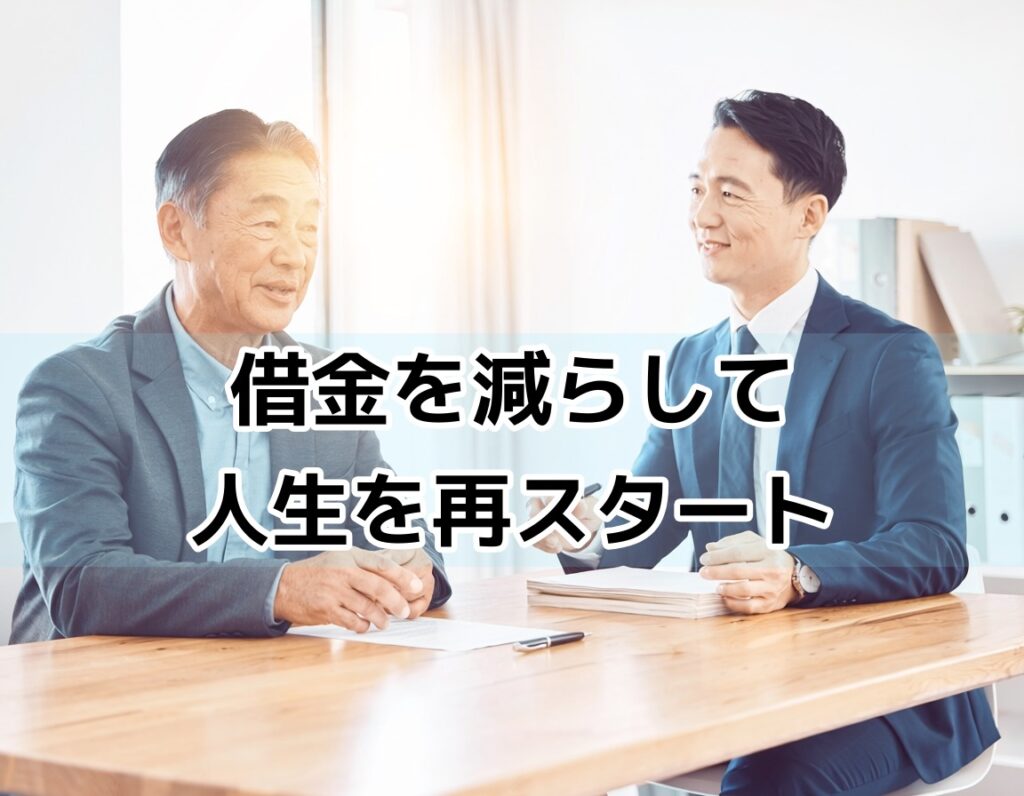 個人再生手続きについて司法書士に相談する男性のイメージ｜新宿の星総合法務事務所